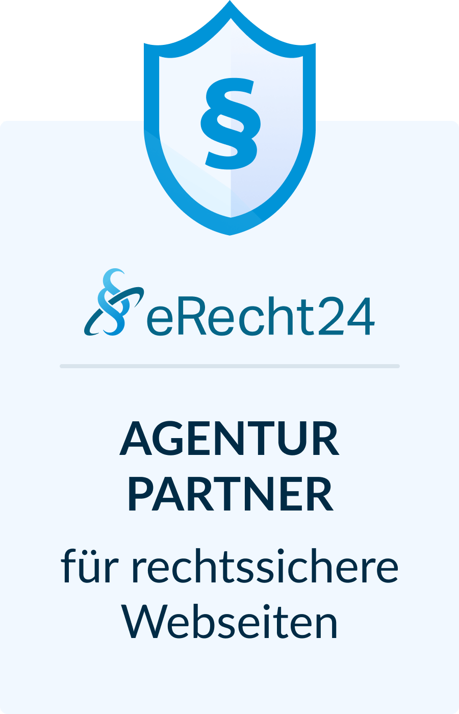 eRecht24 Agentur-Partner Siegel – für rechtssichere Webseiten